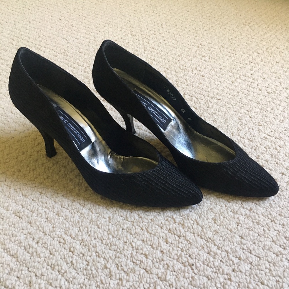 Stuart weitzman vintage textured heels